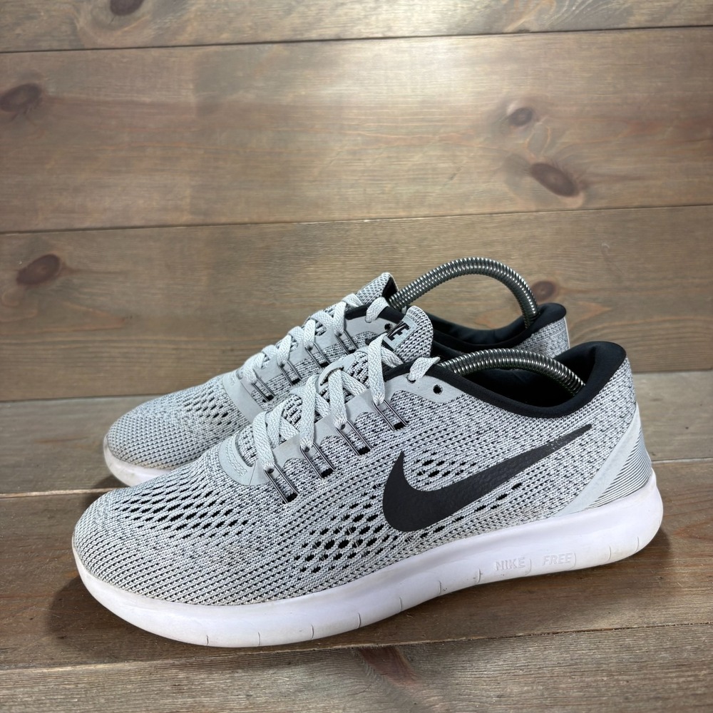 Nike Free RN Womens size 9 shoes Gray Knit Mesh Lace Up running sneakers